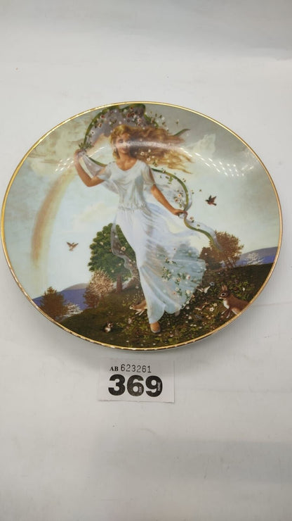 The Seasons by Charlotte Sternberg, Spring Guilded Edge Decorative Plate