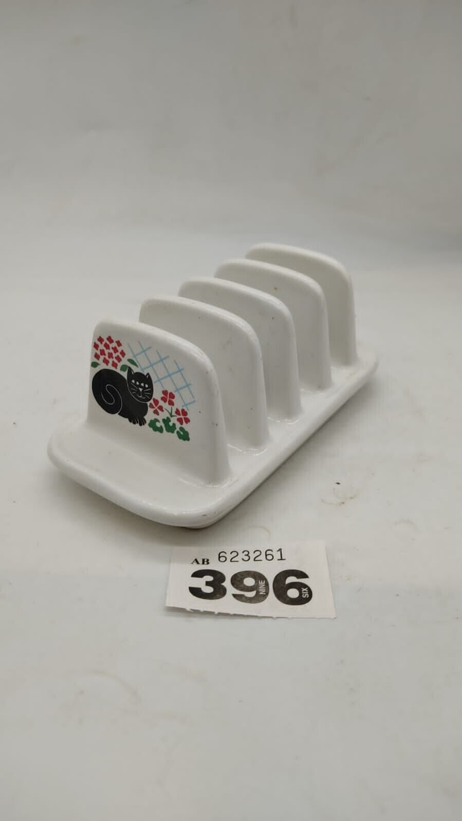 Sadler Black Cat Toast Rack Ceramic Vintage Retro Design Kawai Cute