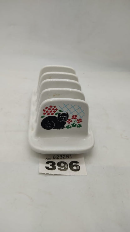 Sadler Black Cat Toast Rack Ceramic Vintage Retro Design Kawai Cute