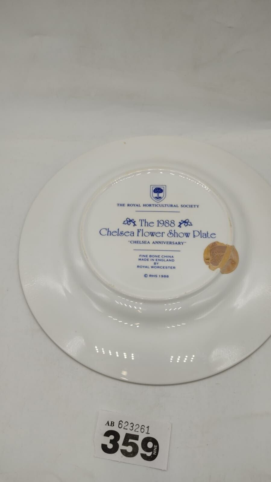 Chelsea Flower Show RHS Collectors Plate 1988 Collectors Plate, Vintage