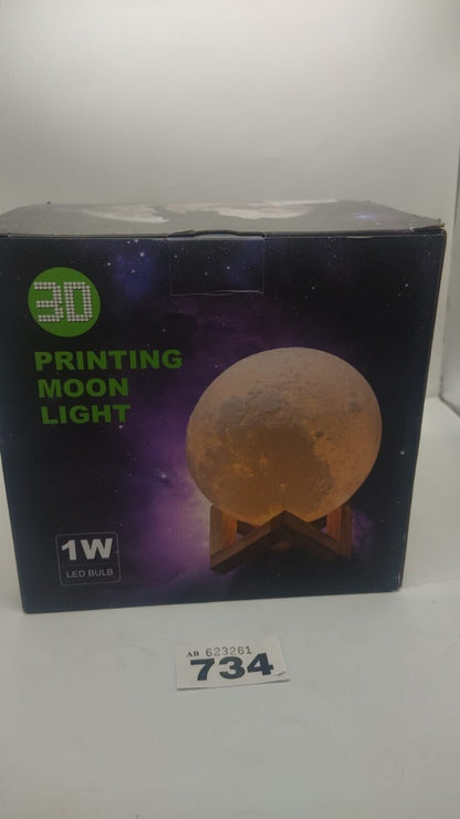 16 Colors Led 3d Moon Lamp Wooden Stand USB Charging Night Light With Remote