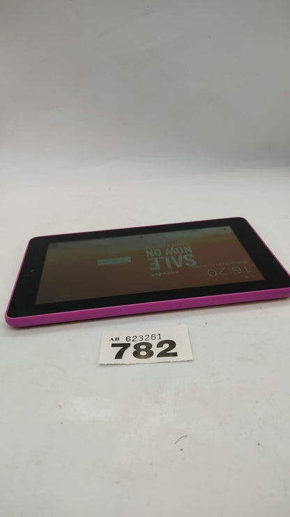 Amazon Kindle Fire 5th Generation SV9 8ln Touchscreen Pink Tablet Ereader. Used