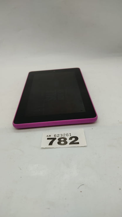 Amazon Kindle Fire 5th Generation SV9 8ln Touchscreen Pink Tablet Ereader. Used