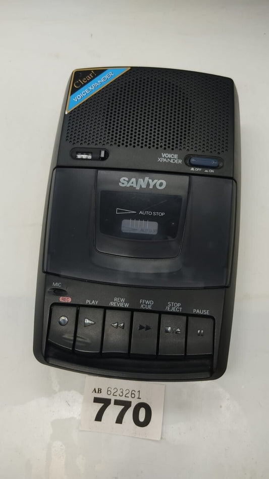 Sanyo TRC-SB1000 Clear Voice Xpander Standard Cassette Recorder Working, Vintage