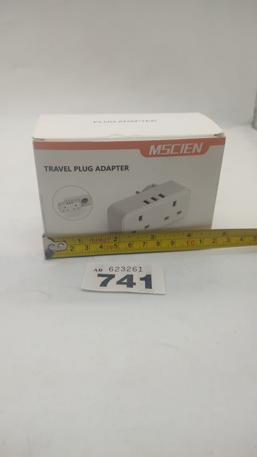 Mscien Multi Plug Extension Uk to Euro European Plug Adapter With 3x Usb. New