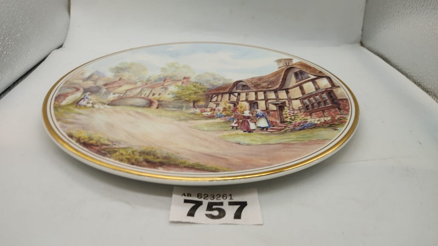 Royal Burlington Staffordshire Bone China Cottage Collection Plate, Vintage