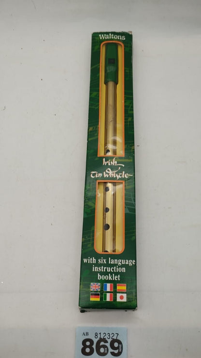 Waltons 1521 Brass Irish D Whistle. Boxed