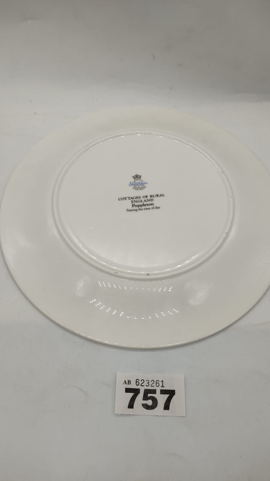 Royal Burlington Staffordshire Bone China Cottage Collection Plate, Vintage