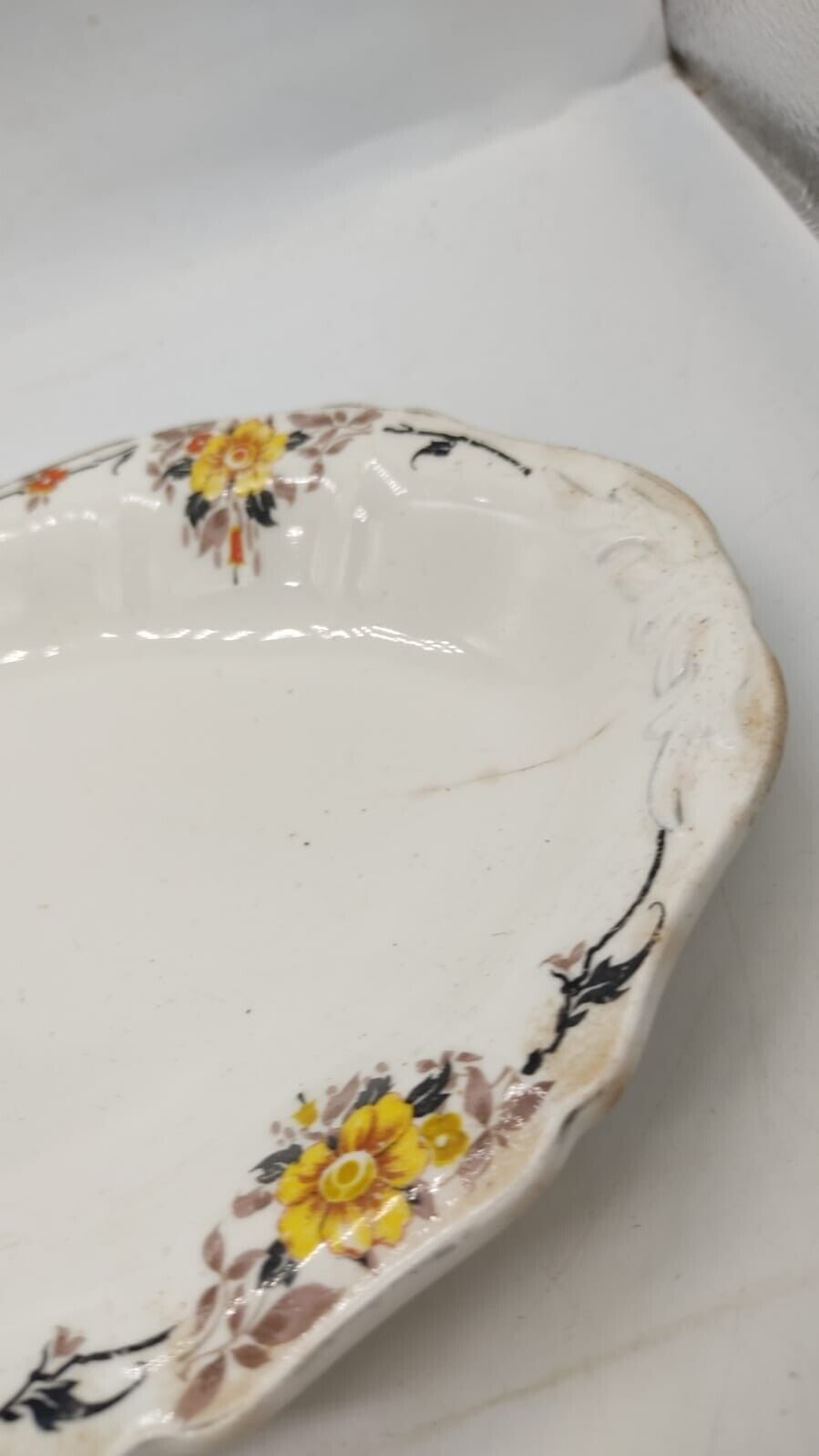 Alfred Meakin England, China Ceramic Serving Plate/ Dish Flowers, Vintage