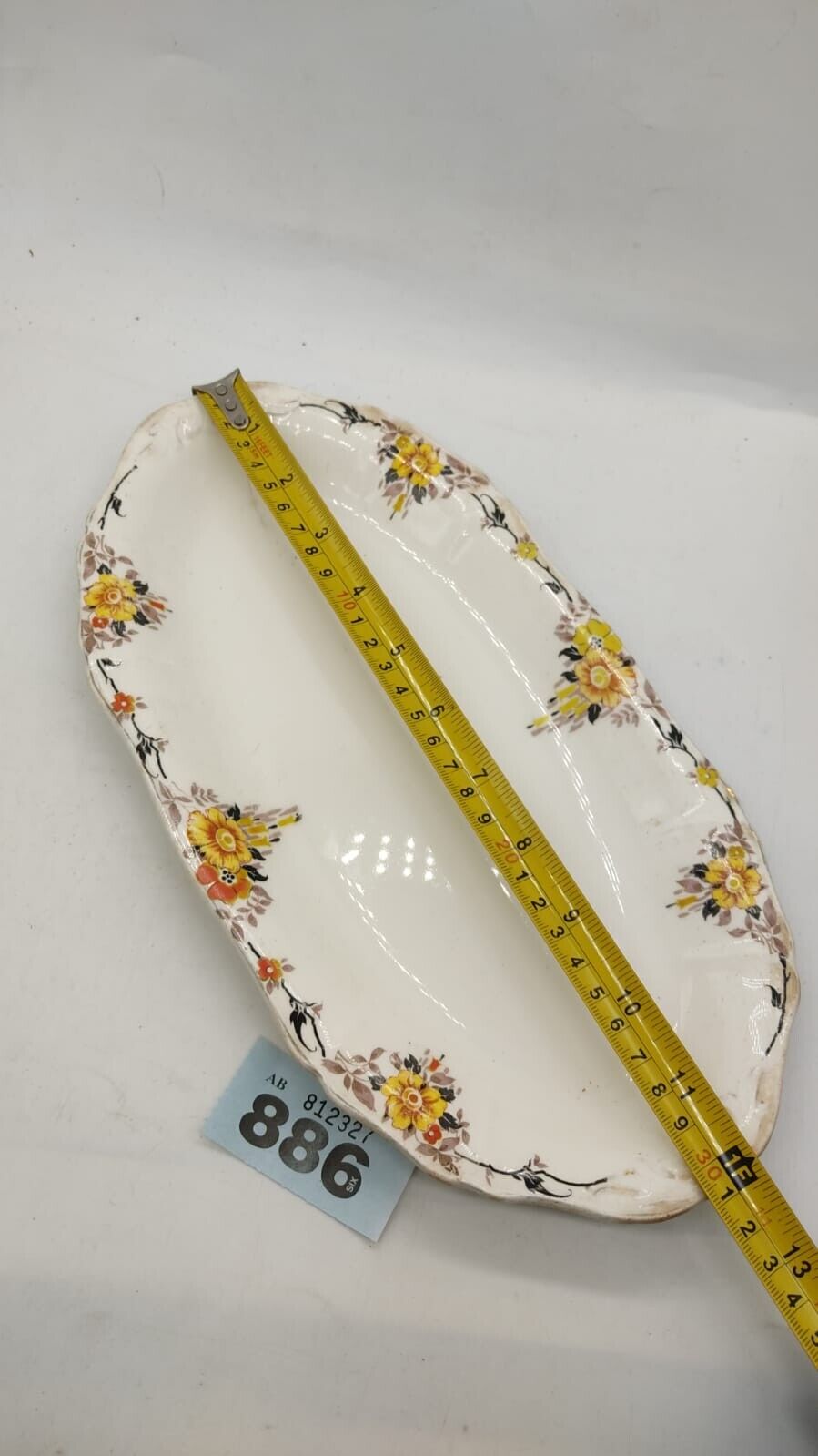 Alfred Meakin England, China Ceramic Serving Plate/ Dish Flowers, Vintage