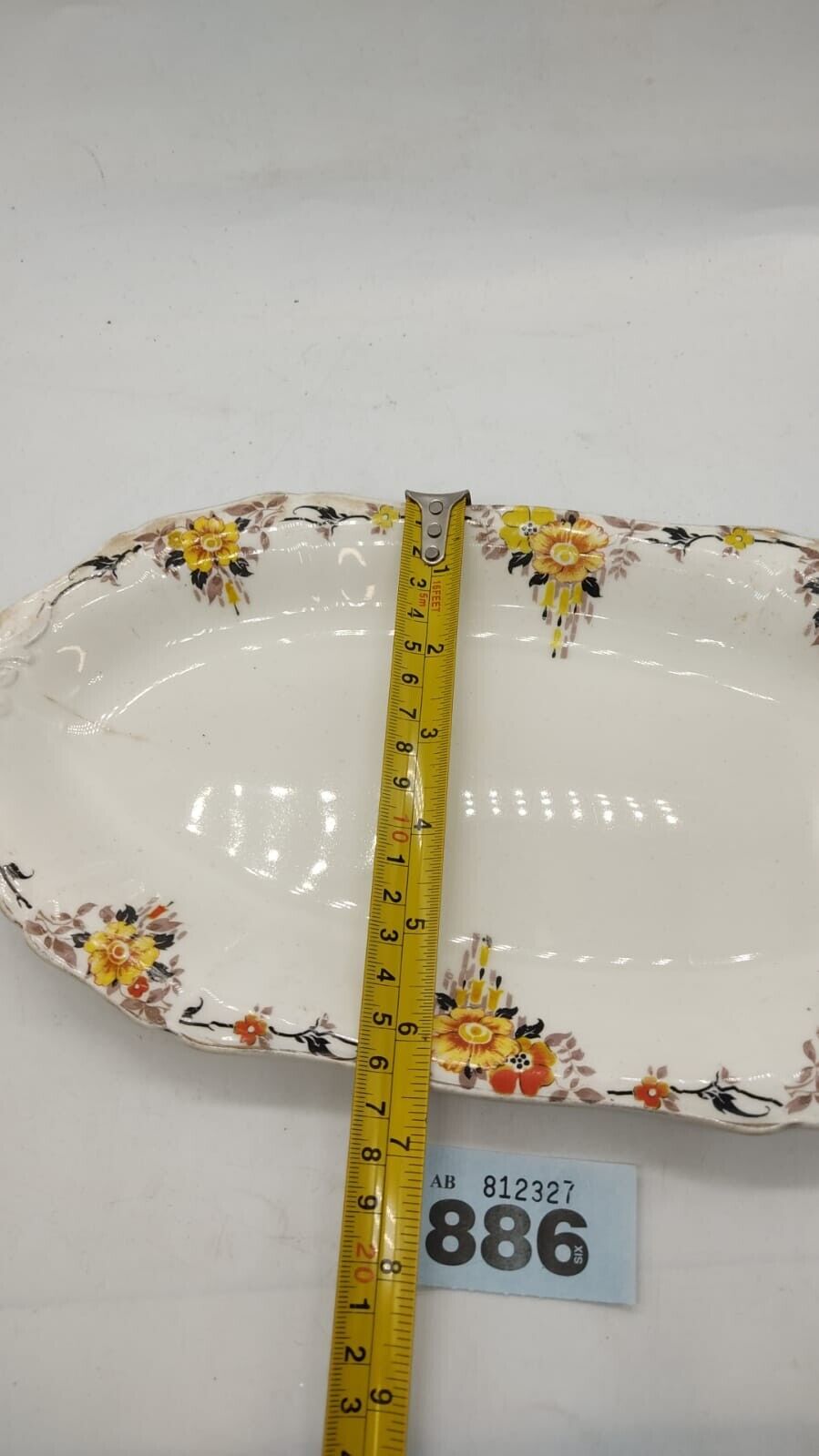 Alfred Meakin England, China Ceramic Serving Plate/ Dish Flowers, Vintage