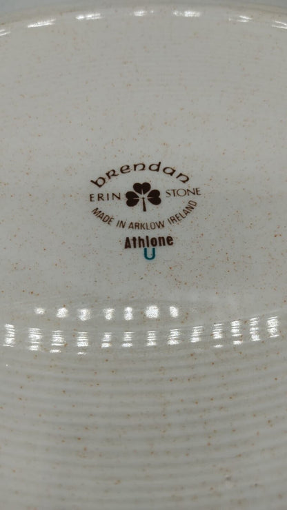 Brendan Erin Stone Athlone Design Oval Platter, Vintage