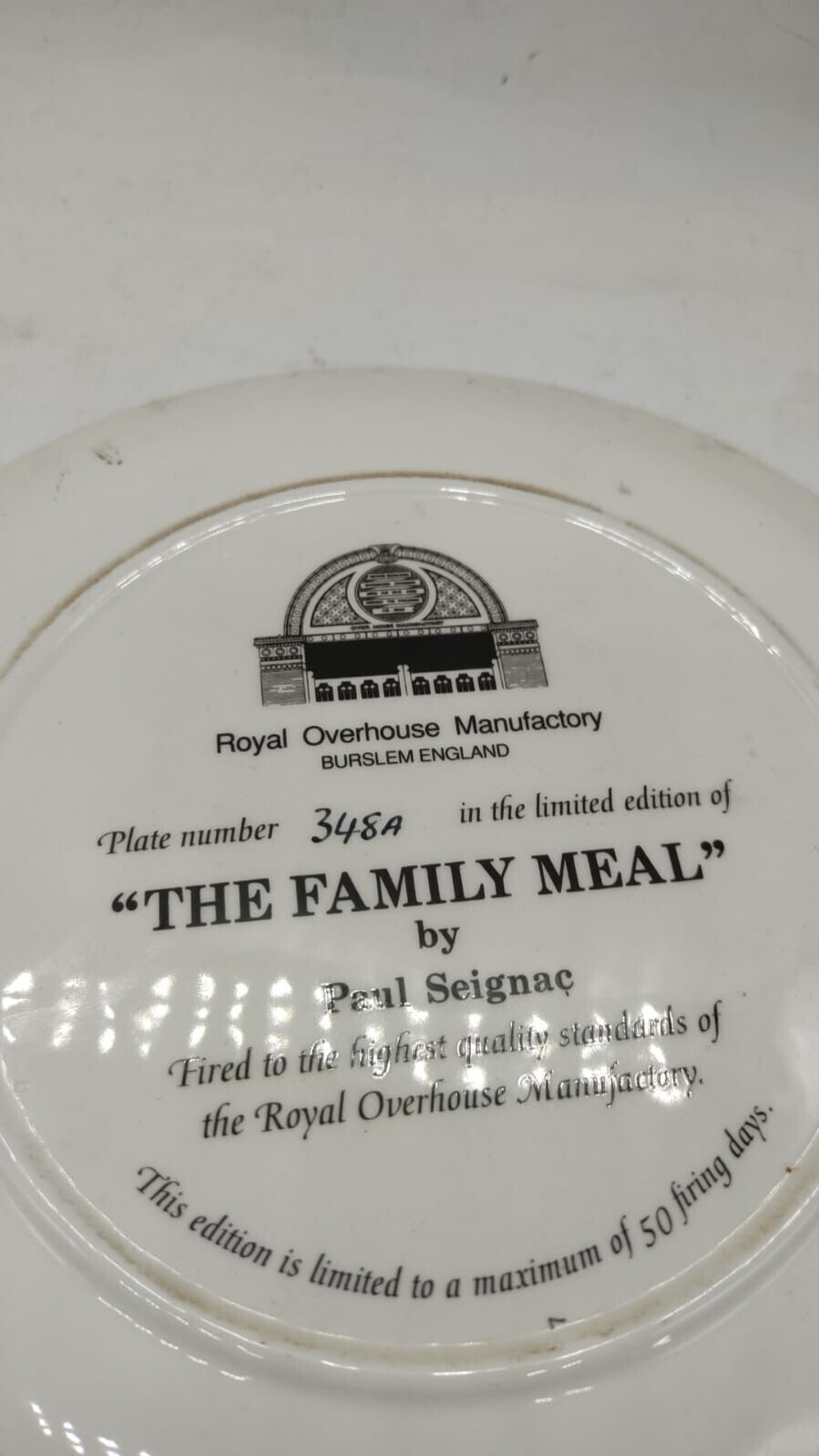 Royal Overhouse Manufactory Burslem England The Family Meal