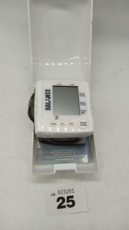 Balance Blood Pressure Meter Monitor New with Instructions & Carry Case