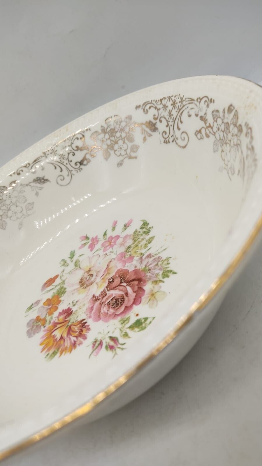 Vintage Floral Royal Leightonware Bowl Made in England