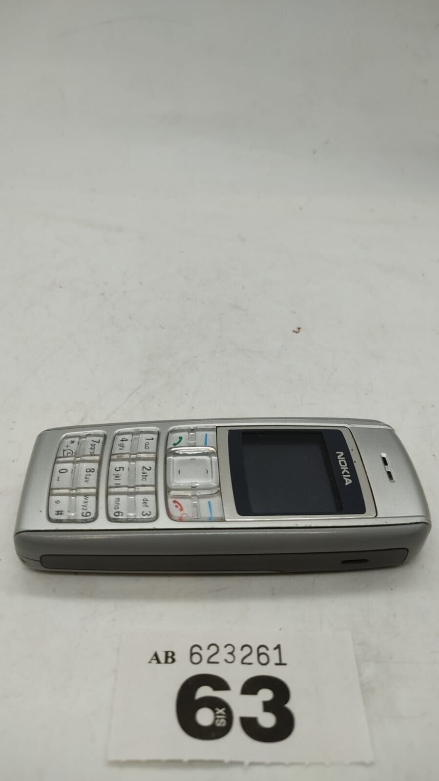 Vintage Nokia 1600 1.4" Display Screen - Silver Mobile Phone, Untested