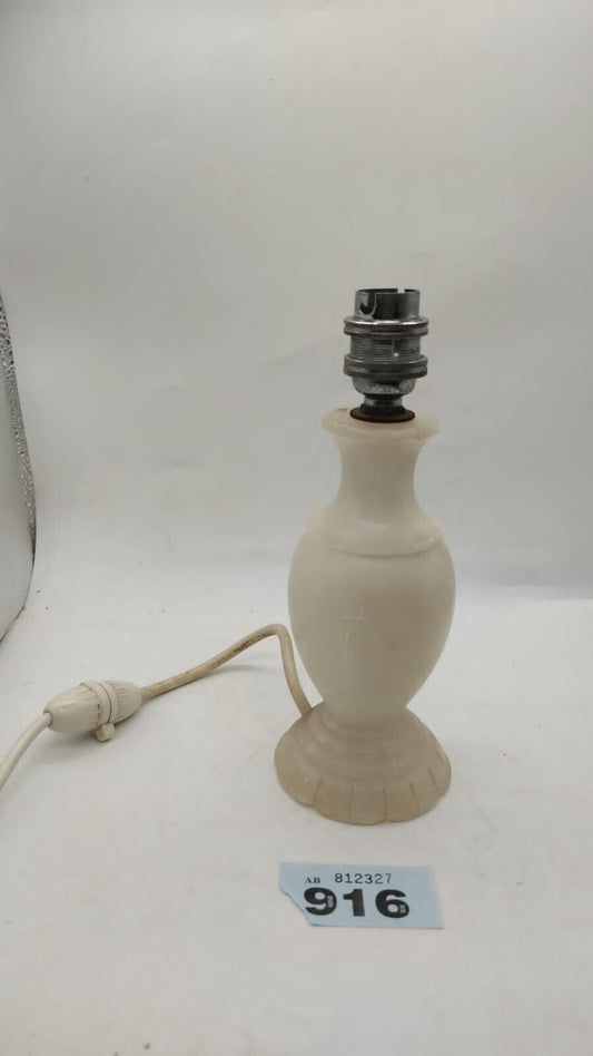 Heavy Vintage Cream Onyx Marble Table Lamp