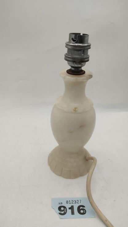 Heavy Vintage Cream Onyx Marble Table Lamp