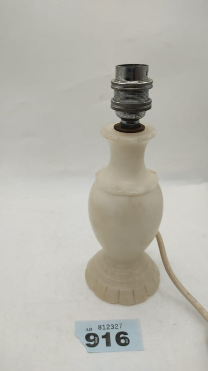 Heavy Vintage Cream Onyx Marble Table Lamp