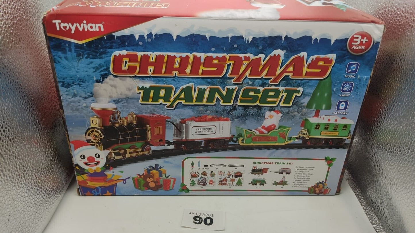 Toyvian Christmas Train Toy Set for Under The Tree with Lights, & Sounds