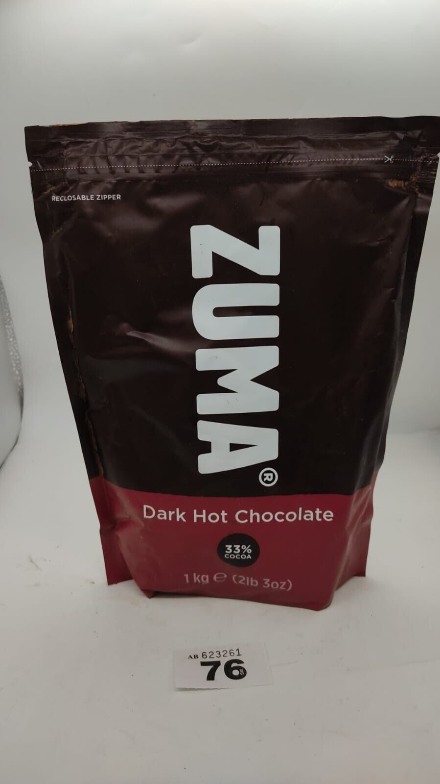 Zuma Dark Vegan Hot Chocolate Powder 1kg Barista Coffee Supplies 33% Cocoa