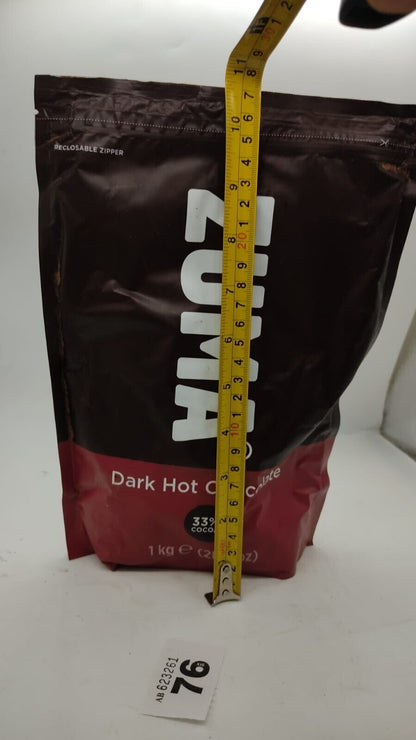 Zuma Dark Vegan Hot Chocolate Powder 1kg Barista Coffee Supplies 33% Cocoa