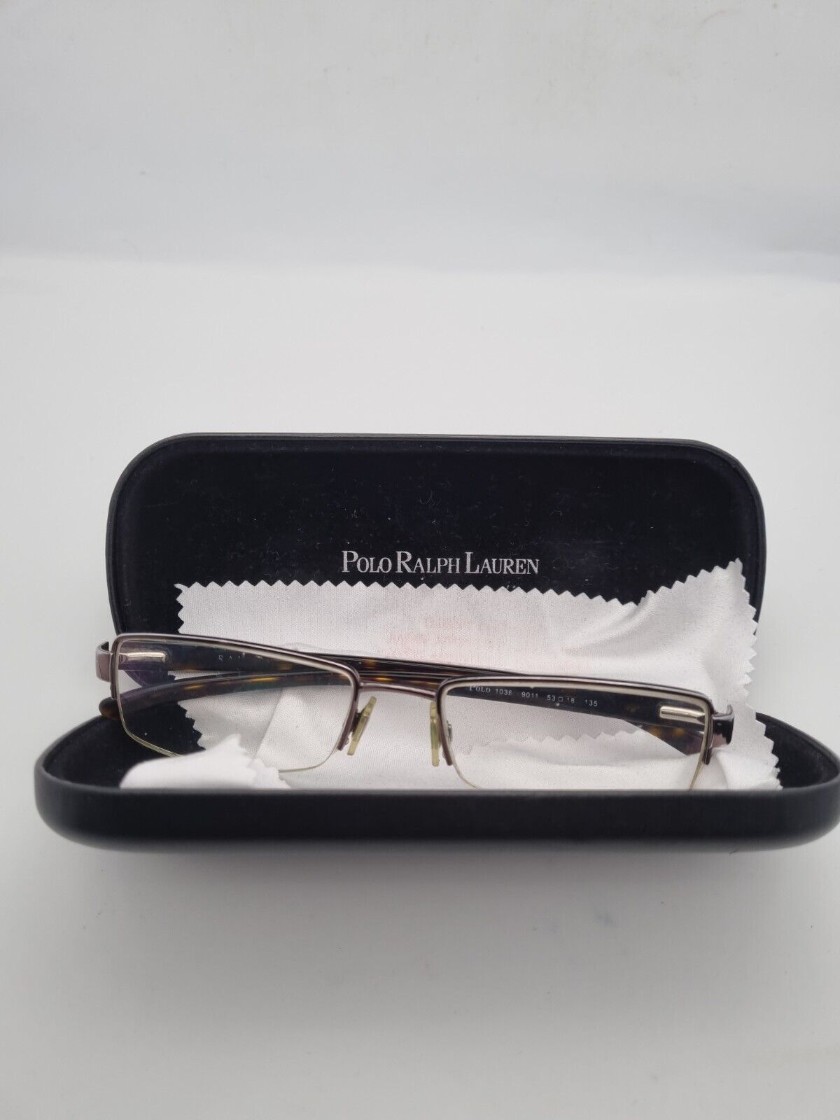 RALPH LAUREN eyeglasses BLACK HALF RIMLESS glasses frame MOD: POLO 1038 9011