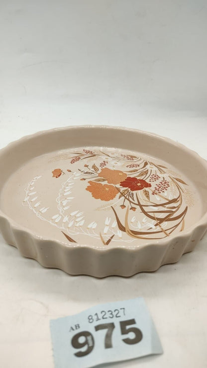 Vintage Poole Pottery England Kismet Oven to Table Flan Pie Quiche Dish