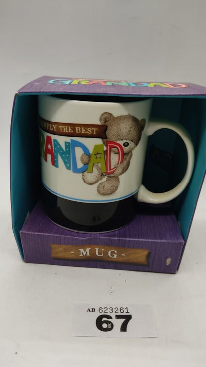 Simply The Best Grandad Mug - HUGS Mug Novelty Gift Grandfather Grandpa