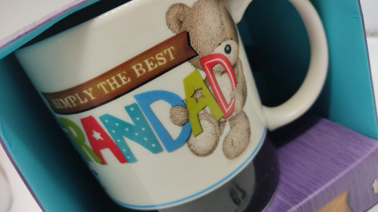 Simply The Best Grandad Mug - HUGS Mug Novelty Gift Grandfather Grandpa