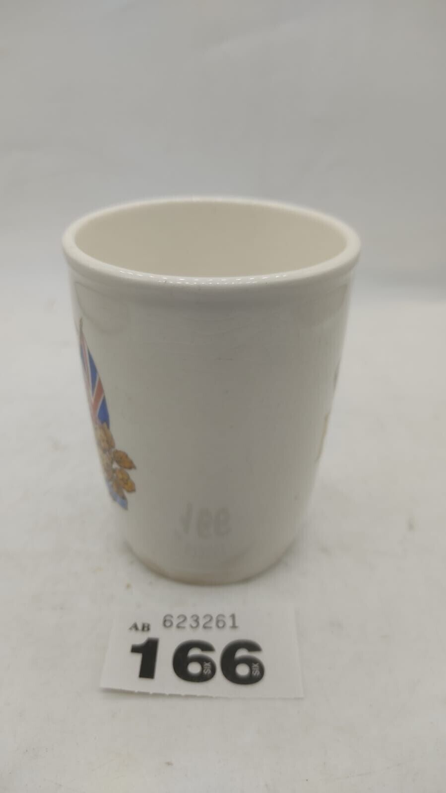 Kirkhams Cup Ironstone Beaker Official Issue Queen Elizabeth II Coronation 1953