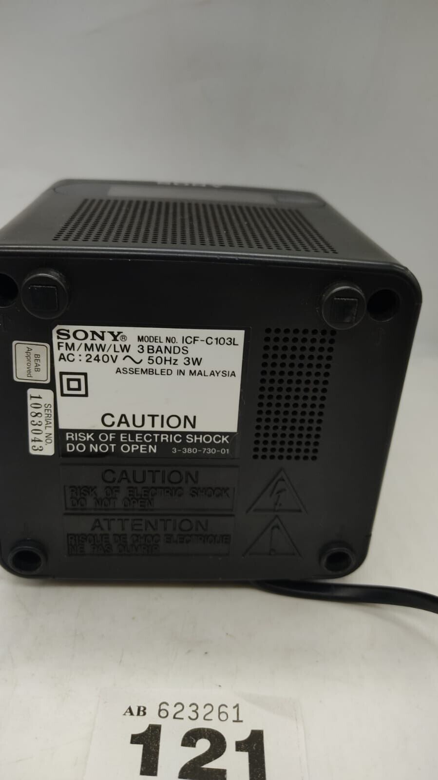 Sony Digicube Clock Radio ICF-C103L Tested Working