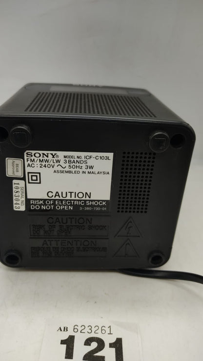 Sony Digicube Clock Radio ICF-C103L Tested Working