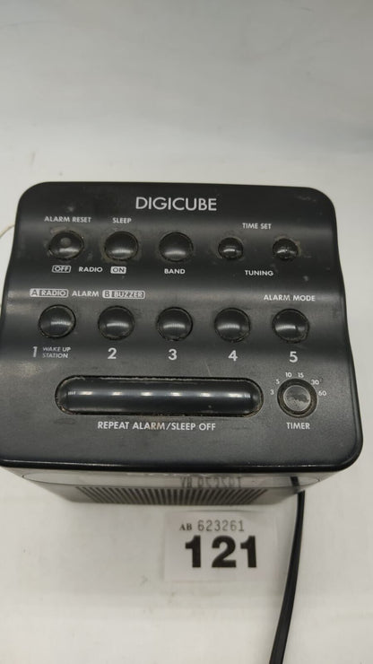 Sony Digicube Clock Radio ICF-C103L Tested Working