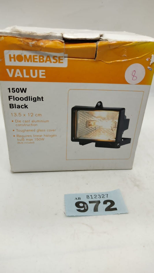 Homebase Value 150W Security Floodlight in Black. Boxed