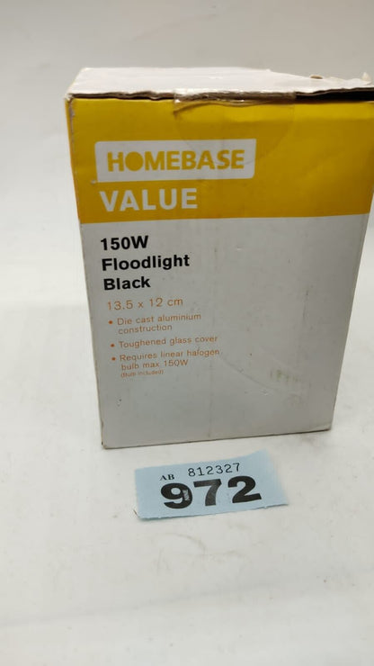 Homebase Value 150W Security Floodlight in Black. Boxed