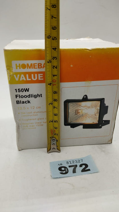 Homebase Value 150W Security Floodlight in Black. Boxed