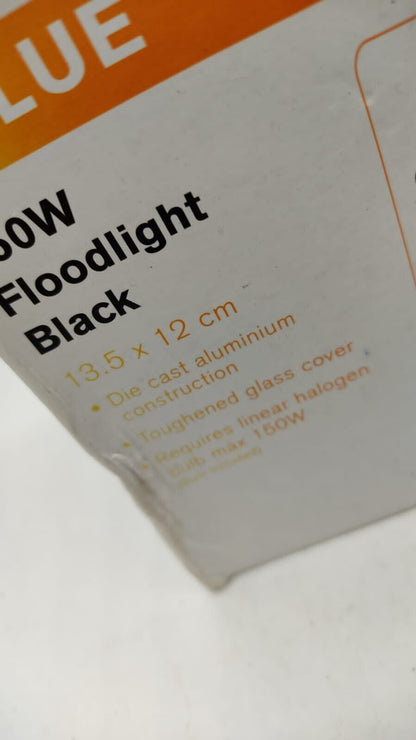 Homebase Value 150W Security Floodlight in Black. Boxed