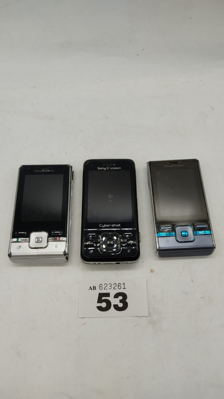 Joblot of 3 Vintage Sony Ericsson Mobile Phones, Untested