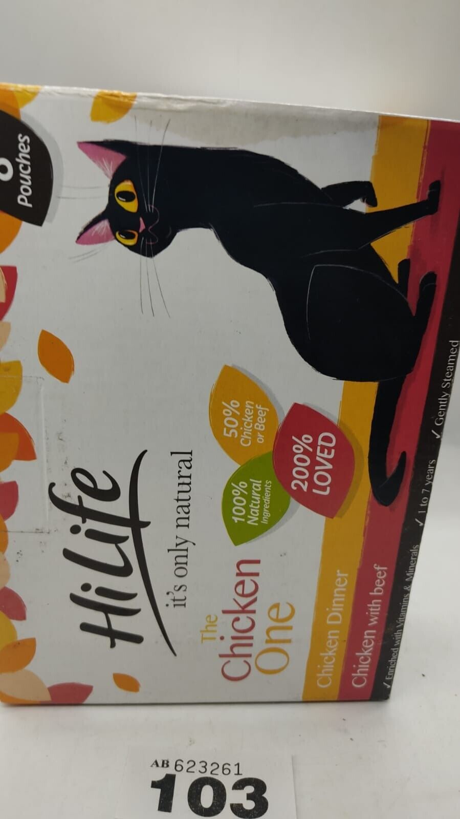 HiLife It's Only Natural The Chicken One in Jelly Adult Cat Food Pouches - 16x