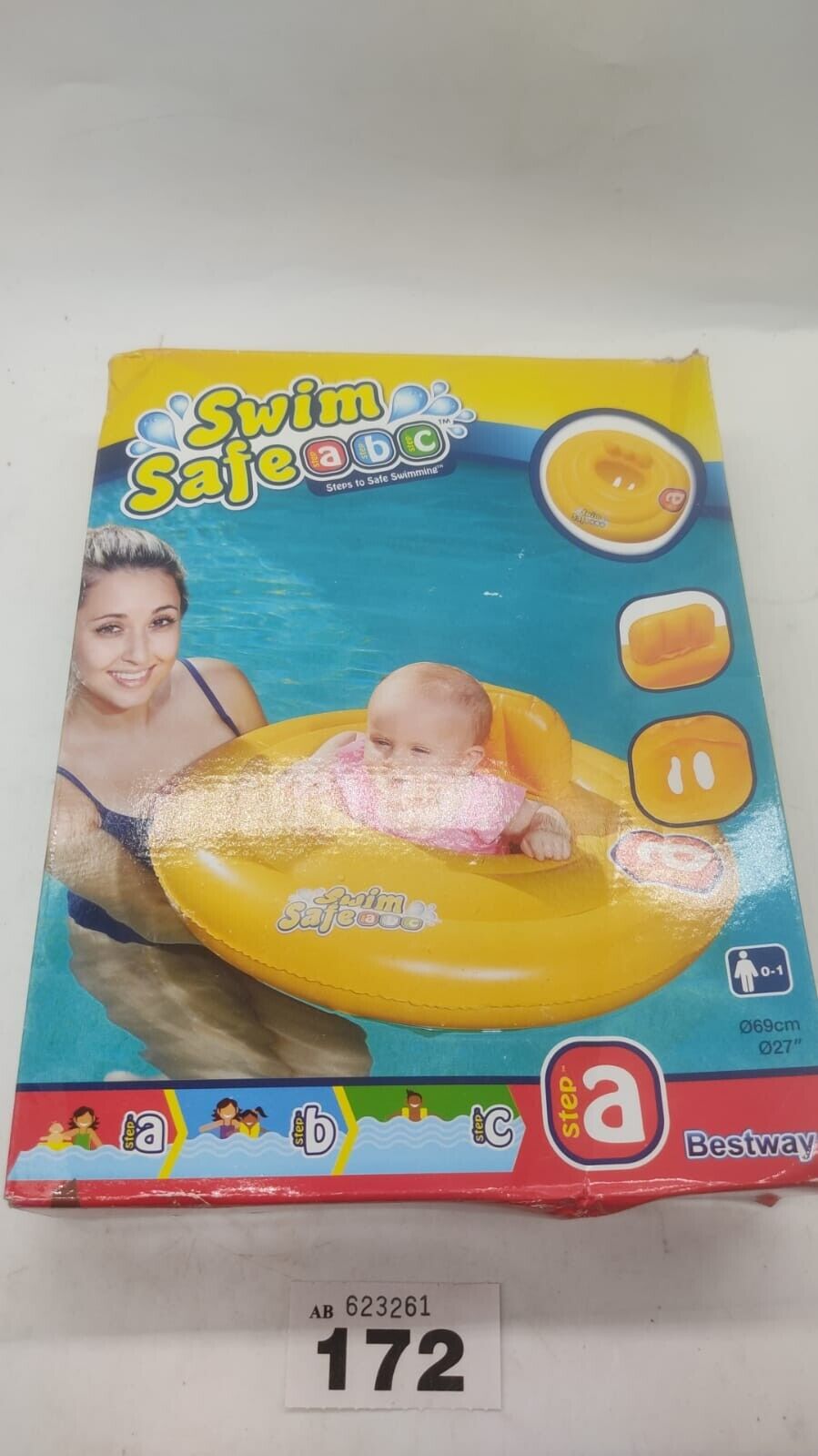 Inflatable Swim Seat Bestway Step a Swim Safe Age 0-1 Swimming Chair Sealed