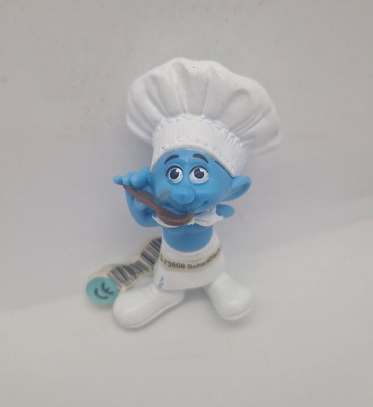 RARE The Smurfs Schleich Peyo Chef Smurf 2011 PVC McDonald's Figurine Toy