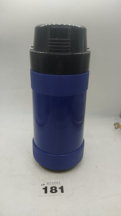 Original Vintage Blue Thermos Soup Drinks Flask Blue with 1 Cup