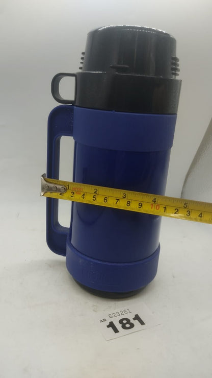 Original Vintage Blue Thermos Soup Drinks Flask Blue with 1 Cup