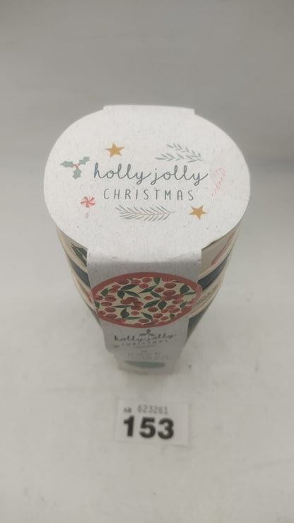 Holly Jolly Christmas 4 Pack Bamboo Tumblers