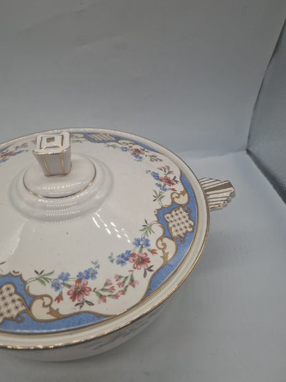 Losol Ware Keeling & Co Serving Tureen w/ Lid Blue Floral Ceramic Kitchenware