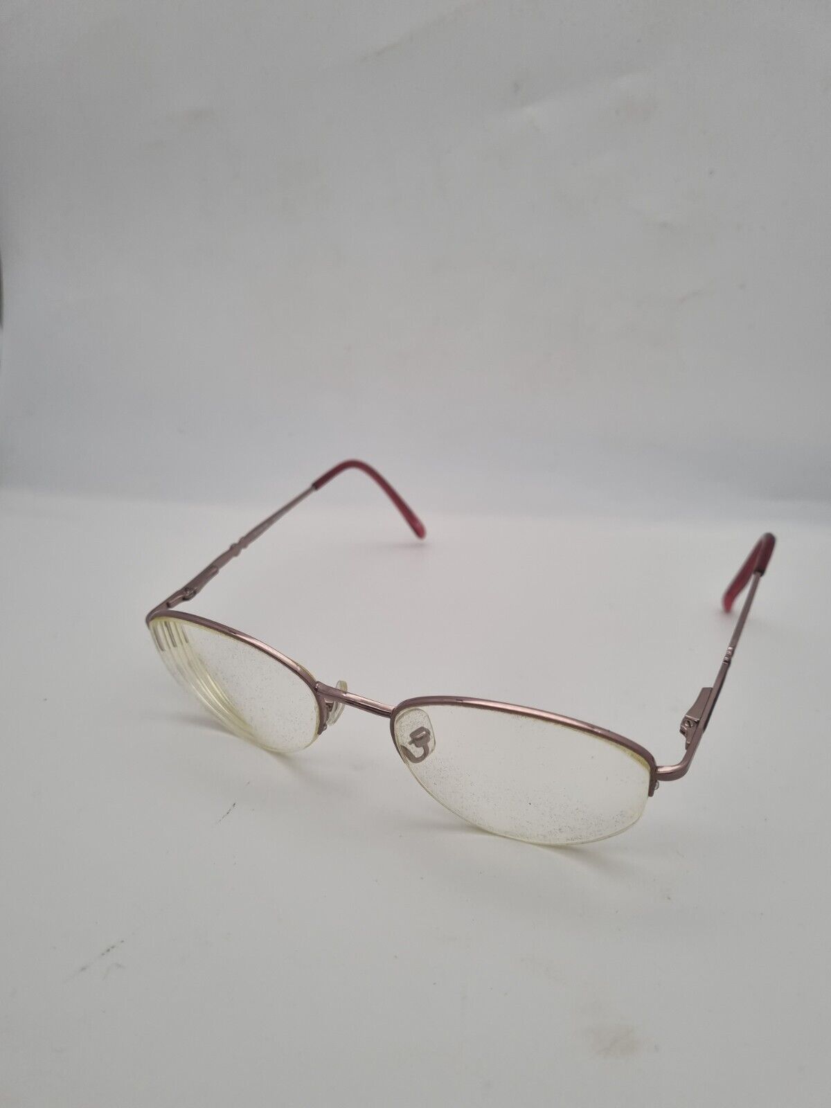 Dunelm Titanium C2 Pink Half Rim Eye Glasses Frames MOD: 3587