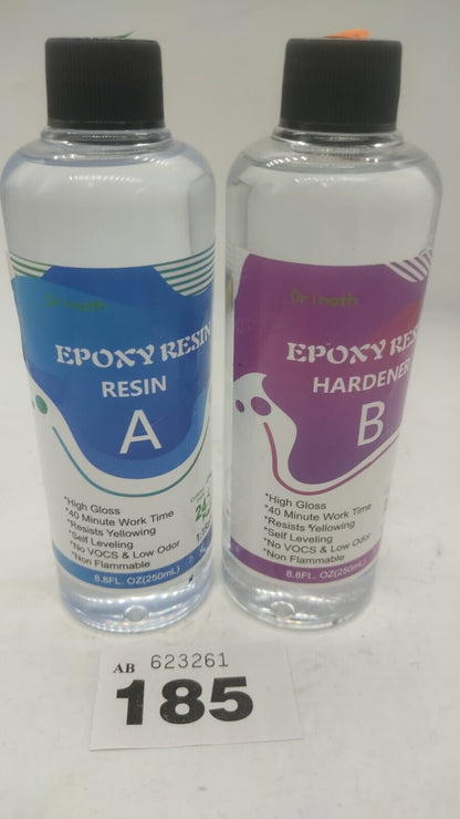 Onvhdpo Epoxy Resin 2x250ml, Crystal Clear Resin, 24hr Cure