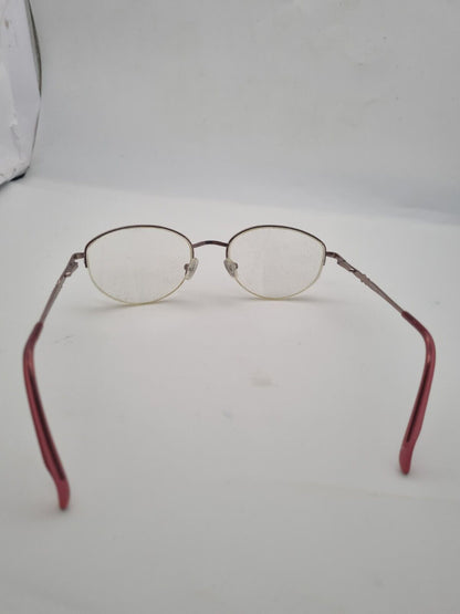 Dunelm Titanium C2 Pink Half Rim Eye Glasses Frames MOD: 3587