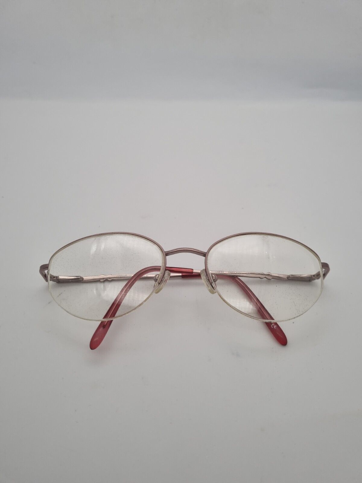 Dunelm Titanium C2 Pink Half Rim Eye Glasses Frames MOD: 3587